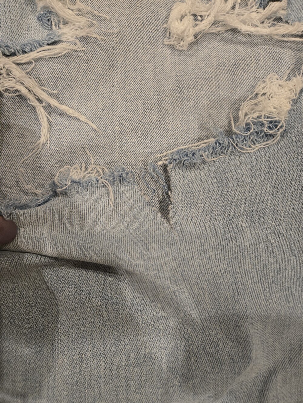 American Eagle drapey super high-rise baggy wide-leg, size 10 R lightwash jeans - Picture 4 of 5